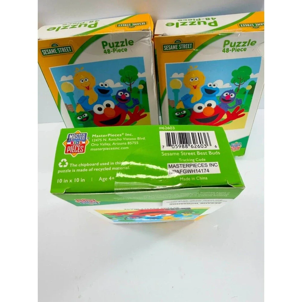 Sesame Street 48‑Piece Puzzles – Lot of 3 – Best Buds – All Pieces Included